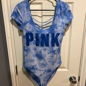 PINK Victoria’s Secret || Tie dye feel Bodysuit💙
